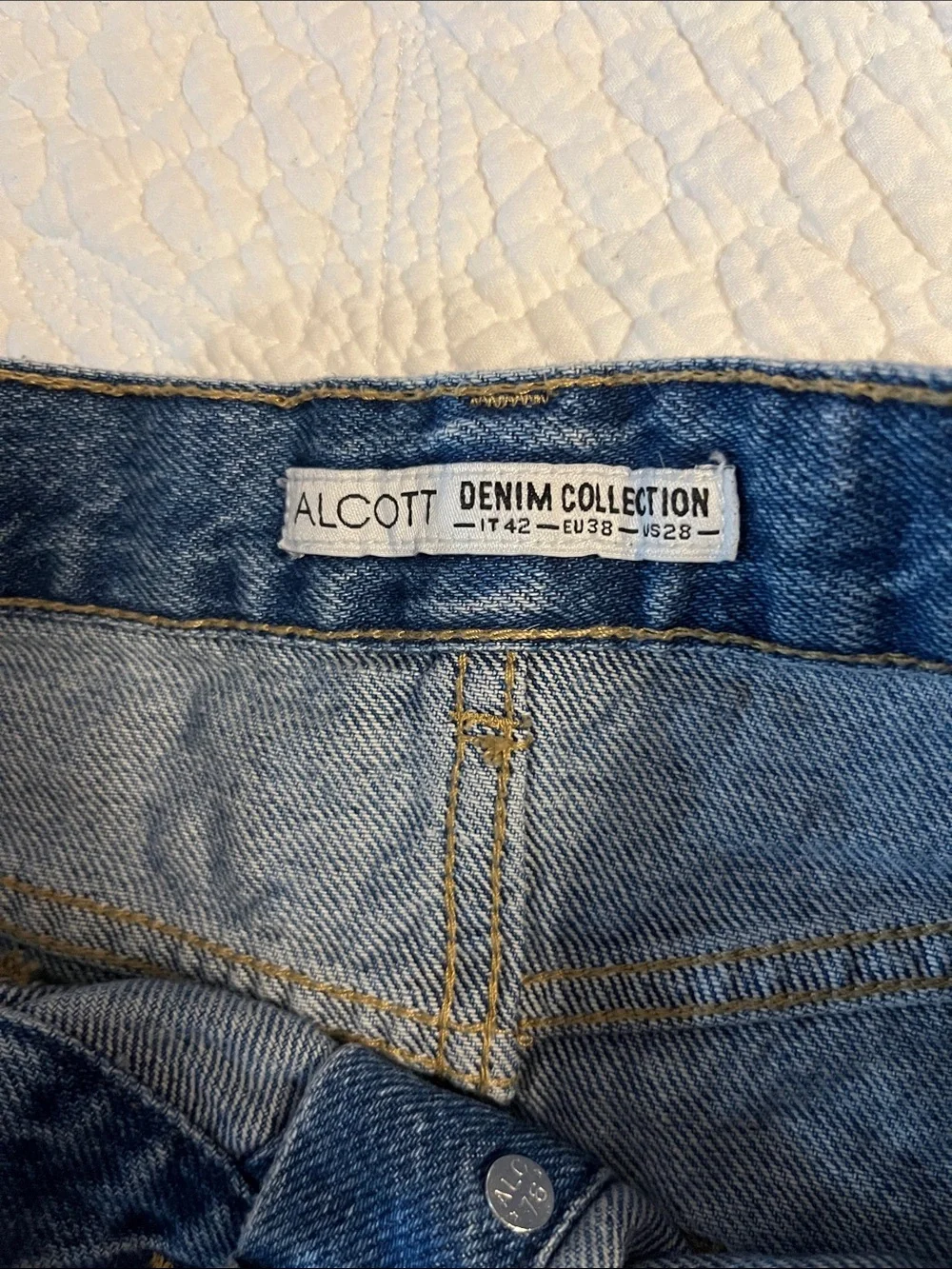 Alcott Button-Front Denim Mini Skirt - Picture 2 of 6